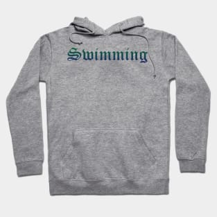 Swimming Gradient Text Hoodie